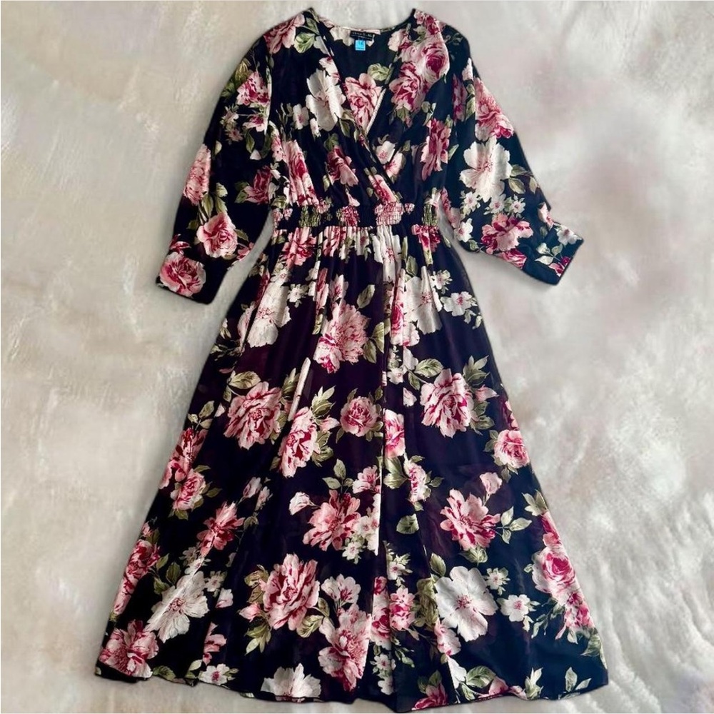 Floral Black Maxi Dress